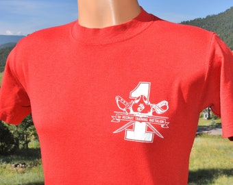 vintage 90s t-shirt marine USMC 1st recruit training batallion corps tee Small XS