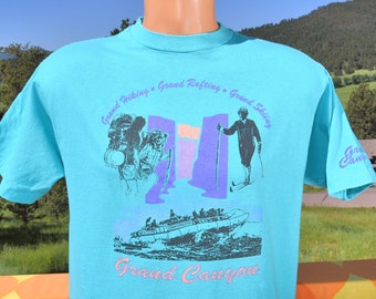 Grand Canyon Vintage 80s Marathon Single Stitch Tee Pastel Blue