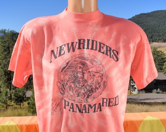 vintage 70s tee NEW RIDERS purple sage panama red tie dye t-shirt Large nrps