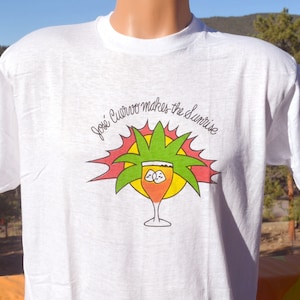 vintage new 70s t-shirt TEQUILA sunrise jose cuervo party tee XL Large tall 1974