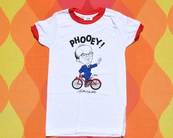 Vintage 70s Lester Maddox PHOOEY! Georgia Ringer Tee (Kids Medium)