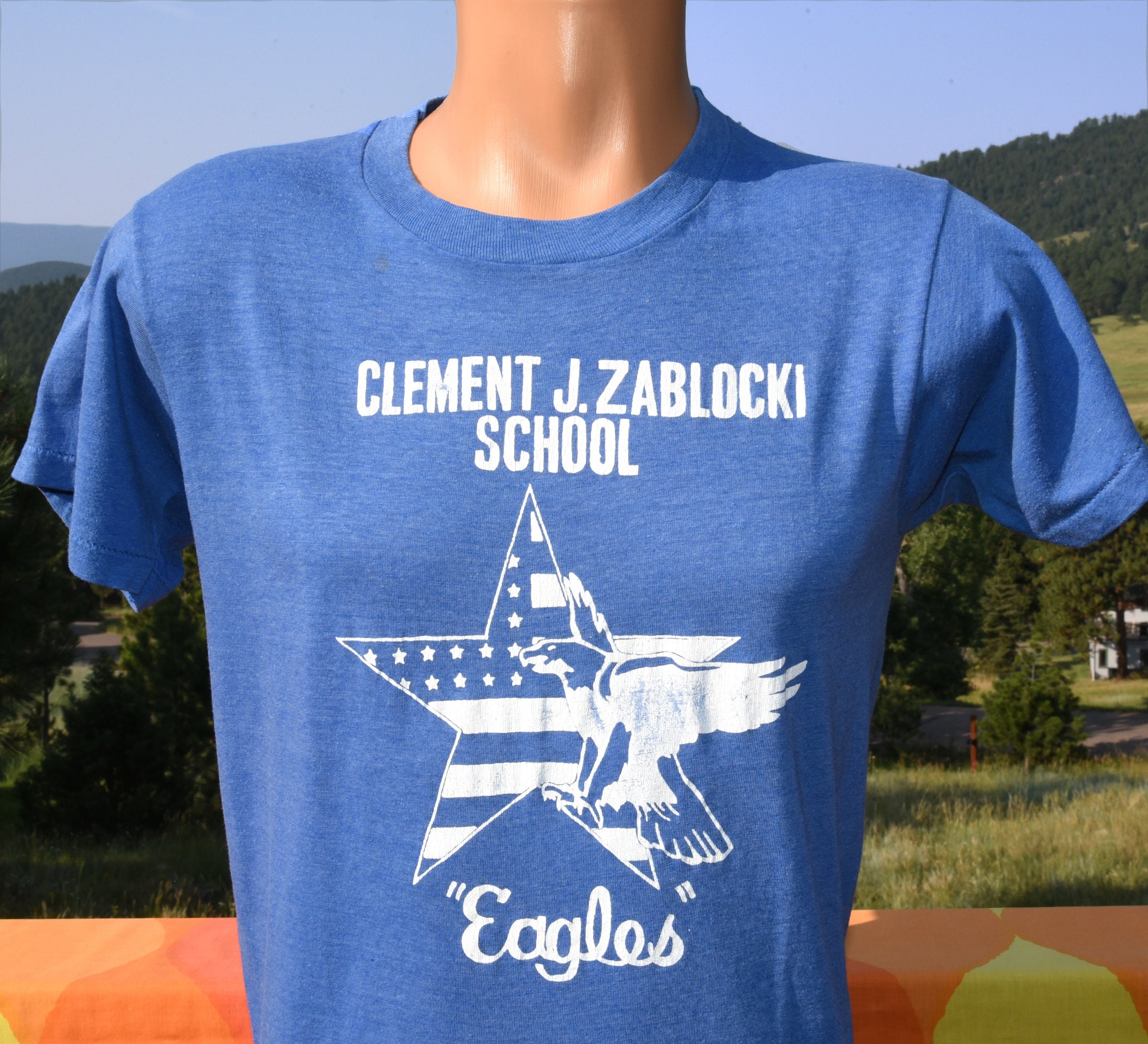 Vintage 80s T-shirt ZABLOCKI Elementary School Milwaukee Tee
