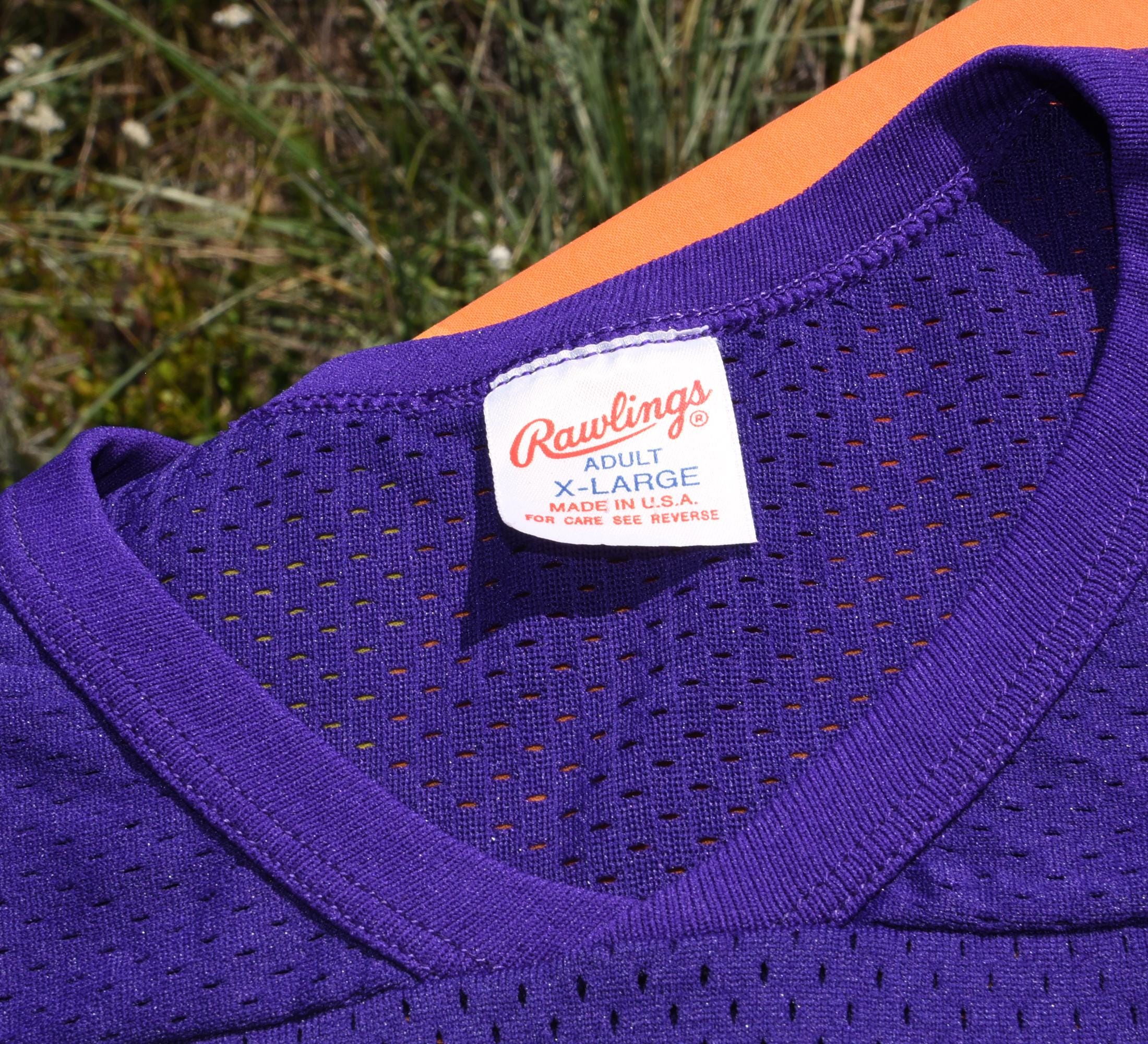 Vintage 80s Football Jersey Nfl Rawlings Purple Gold XL Large 81