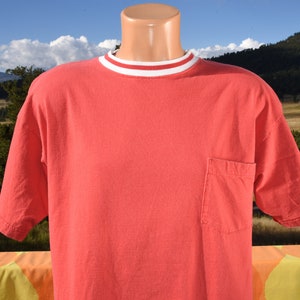 vintage 90s t-shirt CALVIN KLEIN 1991 usa pocket tee Large XL cotton ck