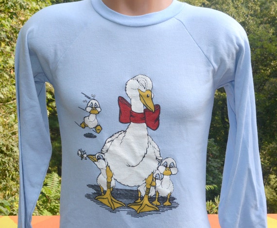 vintage 80s sweatshirt crewneck mother GOOSE anim… - image 2