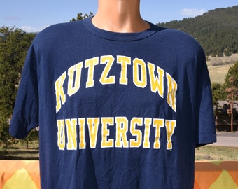 vintage 80s t-shirt KUTZTOWN university bears tee XL Large russell athletic