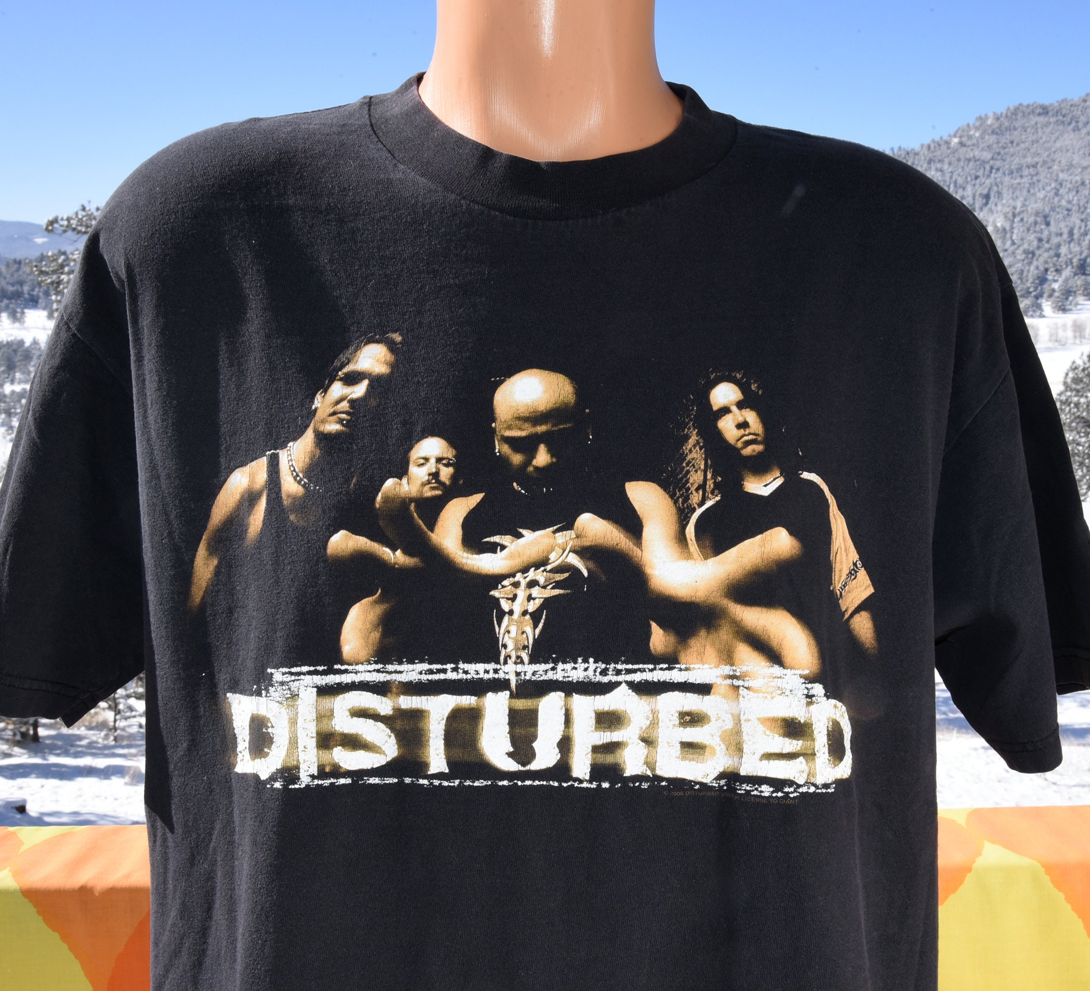 Vintage 00s T-shirt Tee XL the Sickness Etsy Metal DISTURBED Large Giant Band 