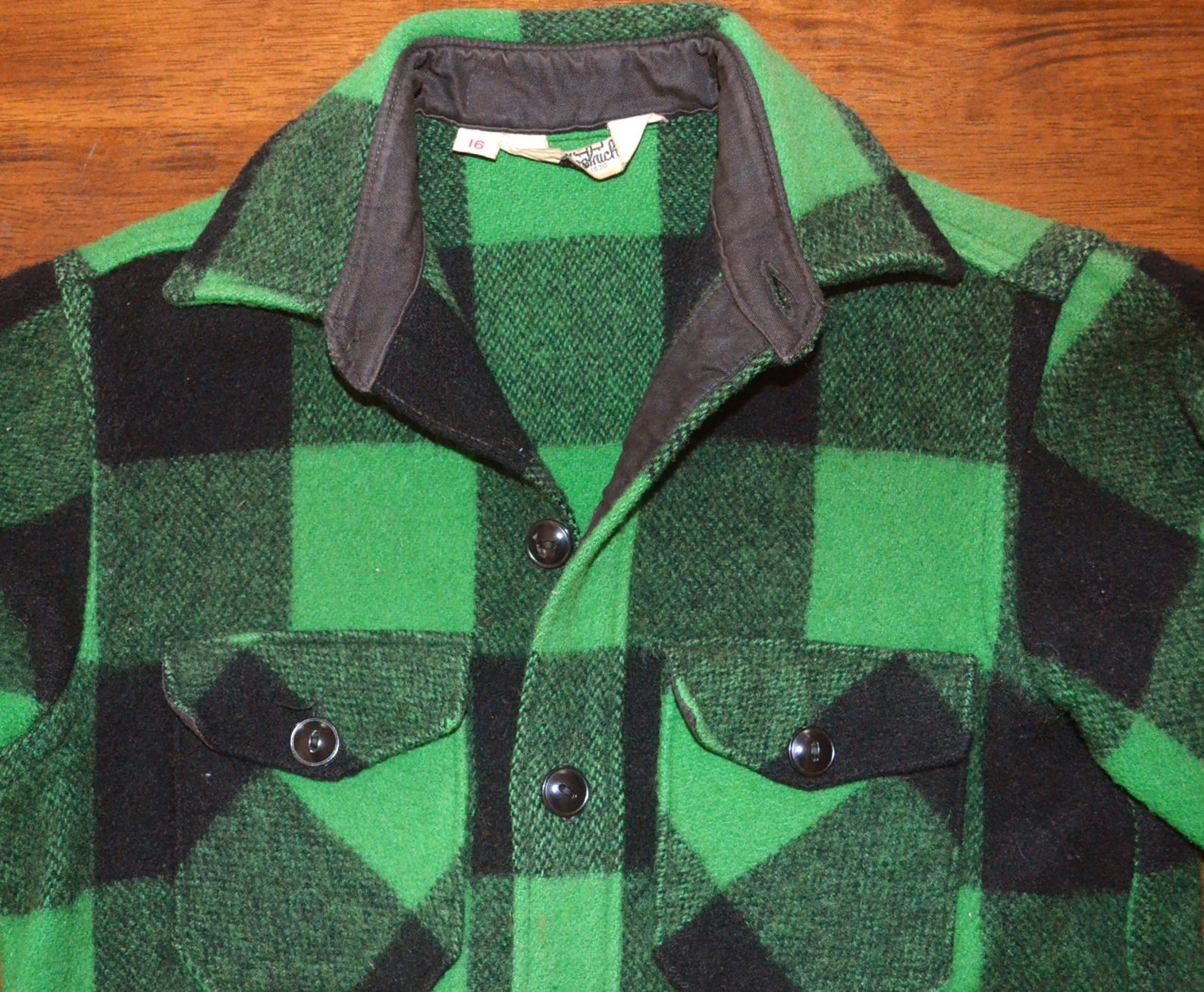 buffalo plaid wool shirt