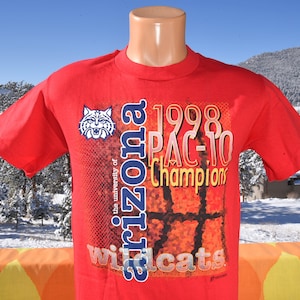 vintage 90s nwt t-shirt ARIZONA wildcats basketball champs 1998 new tee Small deadstock