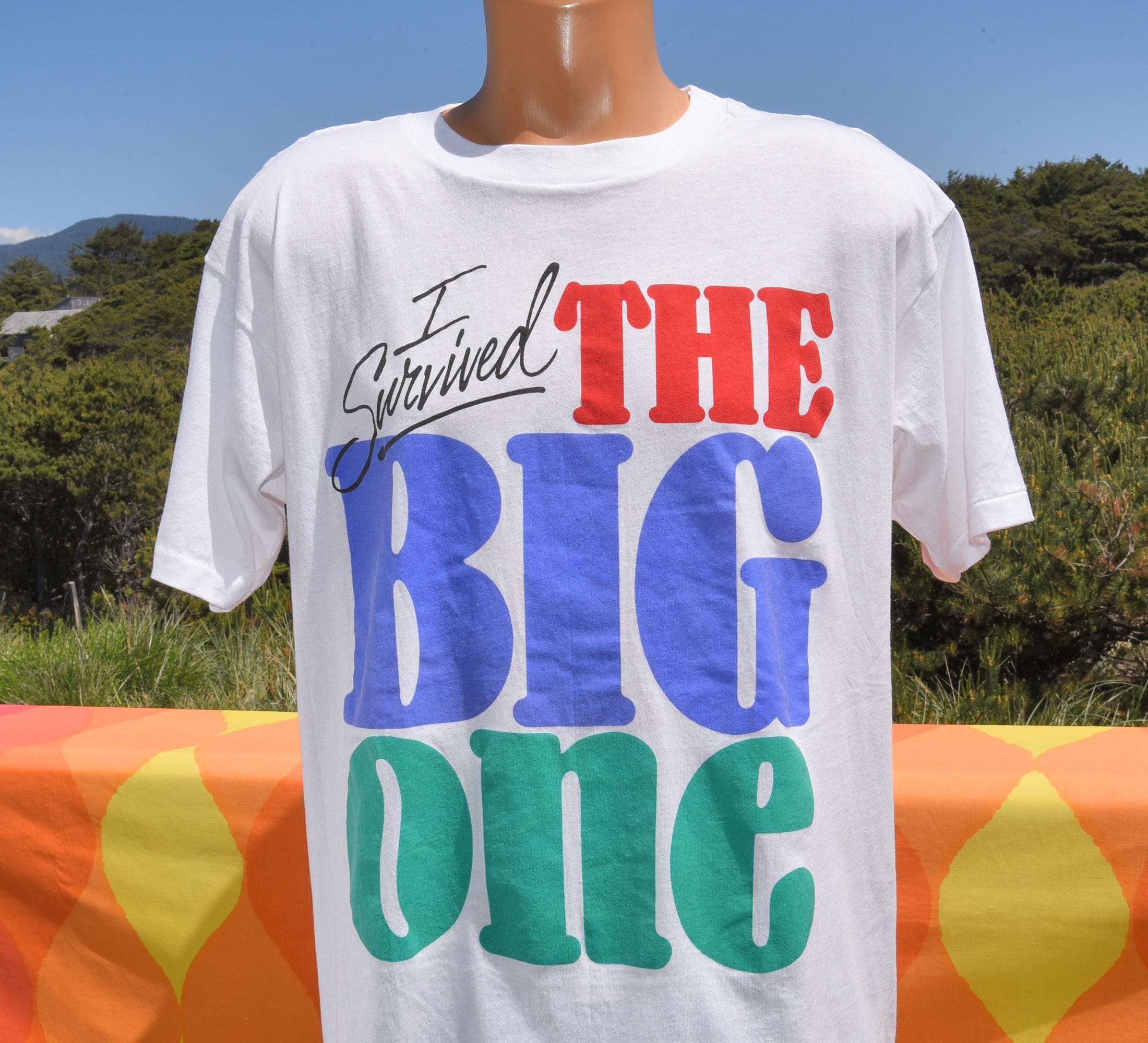 Tee-shirt Vintage Années 80 « Terre Première » – Activisme Environnemental 1987 – Taille M