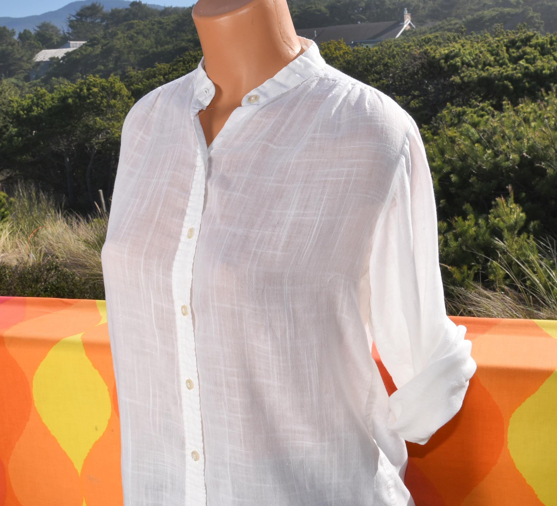 White See Thru Shirt - Etsy