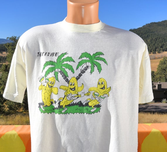 vintage 70s t-shirt TENERIFE canary island banana… - image 1