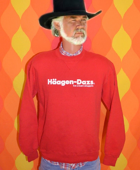 Vintage 80s Sweatshirt HAAGEN-DAZS Ice Cream Shoppes Crew Neck
