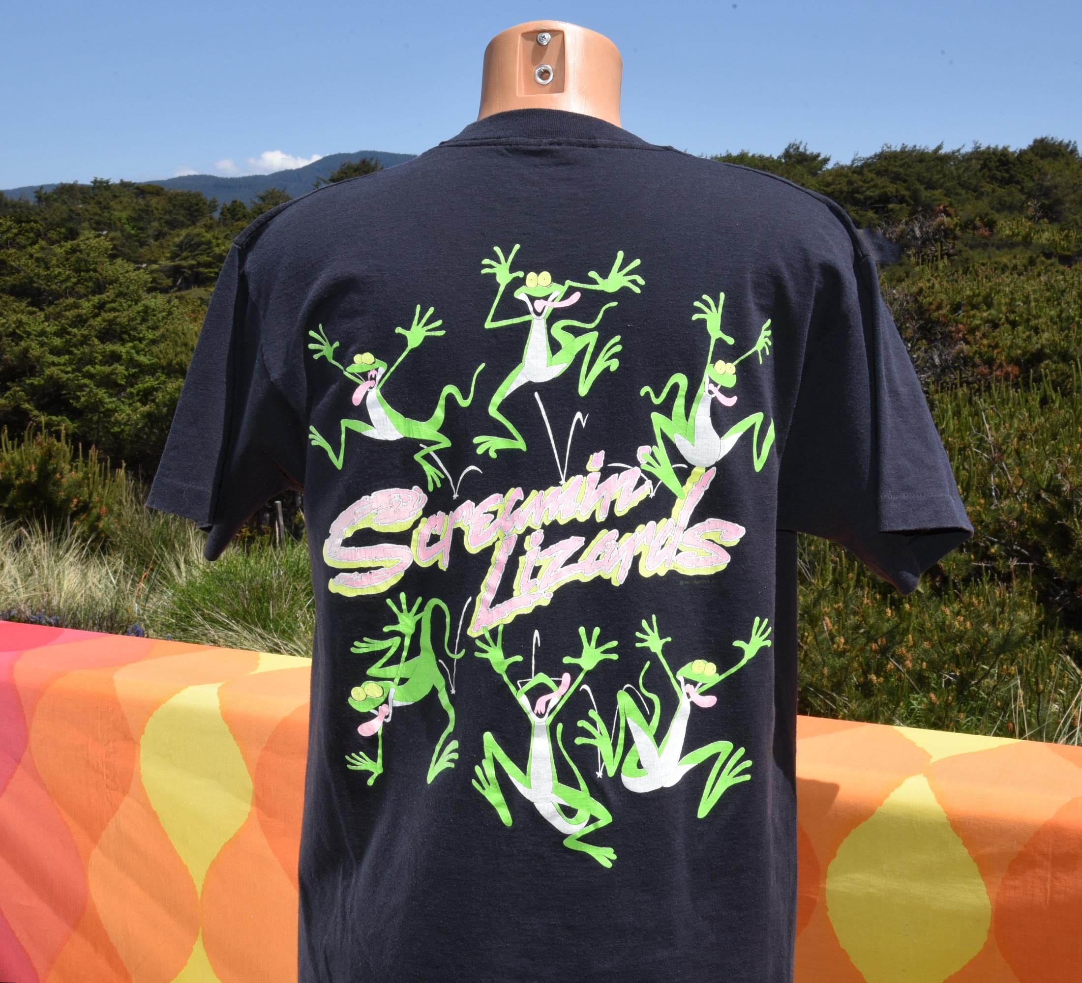 D.R.I. ヴィンテージT-SHIRT 当時物 Vintage 90s T-shirt SPRING BREAK 91 Screamin' Lizards Beach Neon