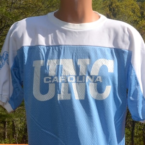vintage 70s UNC t-shirt tarheels university north carolina blue Large Medium tar heels