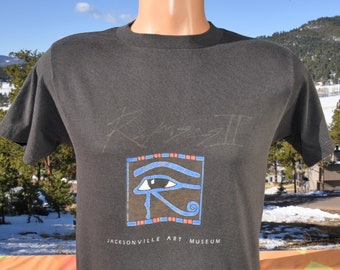 vintage 80s t-shirt RAMSES ii jacksonville art museum Large Medium egypt 1986