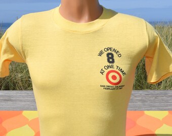 vintage 80s t-shirt 8 TARGET store opening san diego tee Small 1983