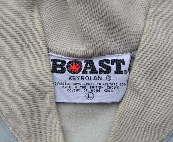 vintage 70s BOAST track jacket tennis gray pot le… - image 5