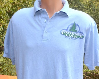 vintage 80s polo golf shirt CANTON paper mill town usa north carolina Large Medium