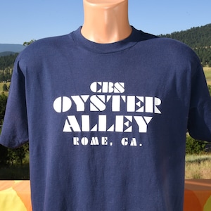 vintage 80s t-shirt cbs OYSTER ALLEY rome georgia tee XXL 2x xl screen stars