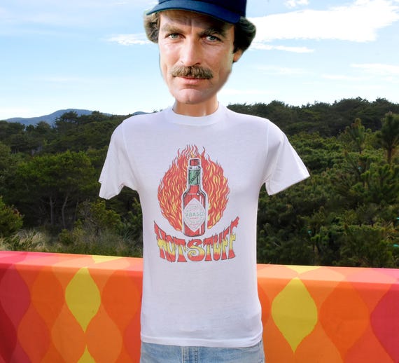 Vintage 80s T-shirt HOT STUFF Mcilhenny Tabasco Sauce Tee Medium