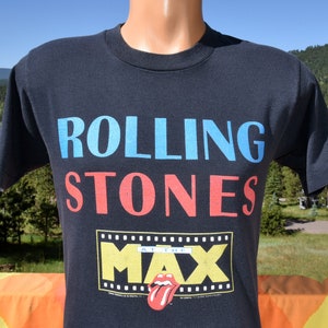 vintage 90s t-shirt ROLLING STONES at the max concert tour film tee Medium