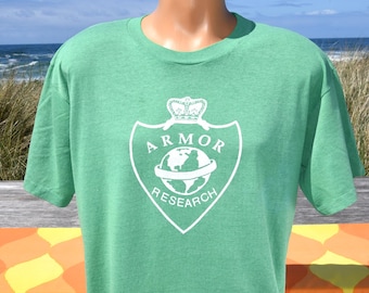 Camiseta vintage de los 80 ARMOR RESEARCH, suave y fina, talla XL.