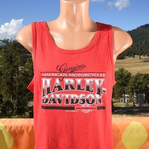 vintage 90s tank top t-shirt HARLEY DAVIDSON motorcycles warwick ri tee Medium