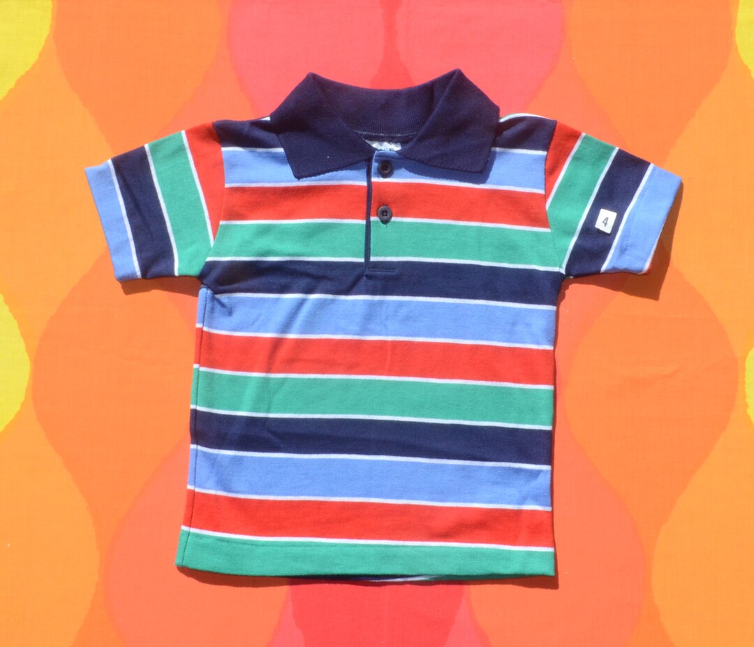 Vintage 80s New Kid Polo Golf Shirt STRIPES Health-tex - Etsy