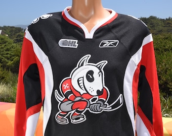vintage 90s hockey jersey ICE DOGS canada ccm chl t-shirt Small reebok