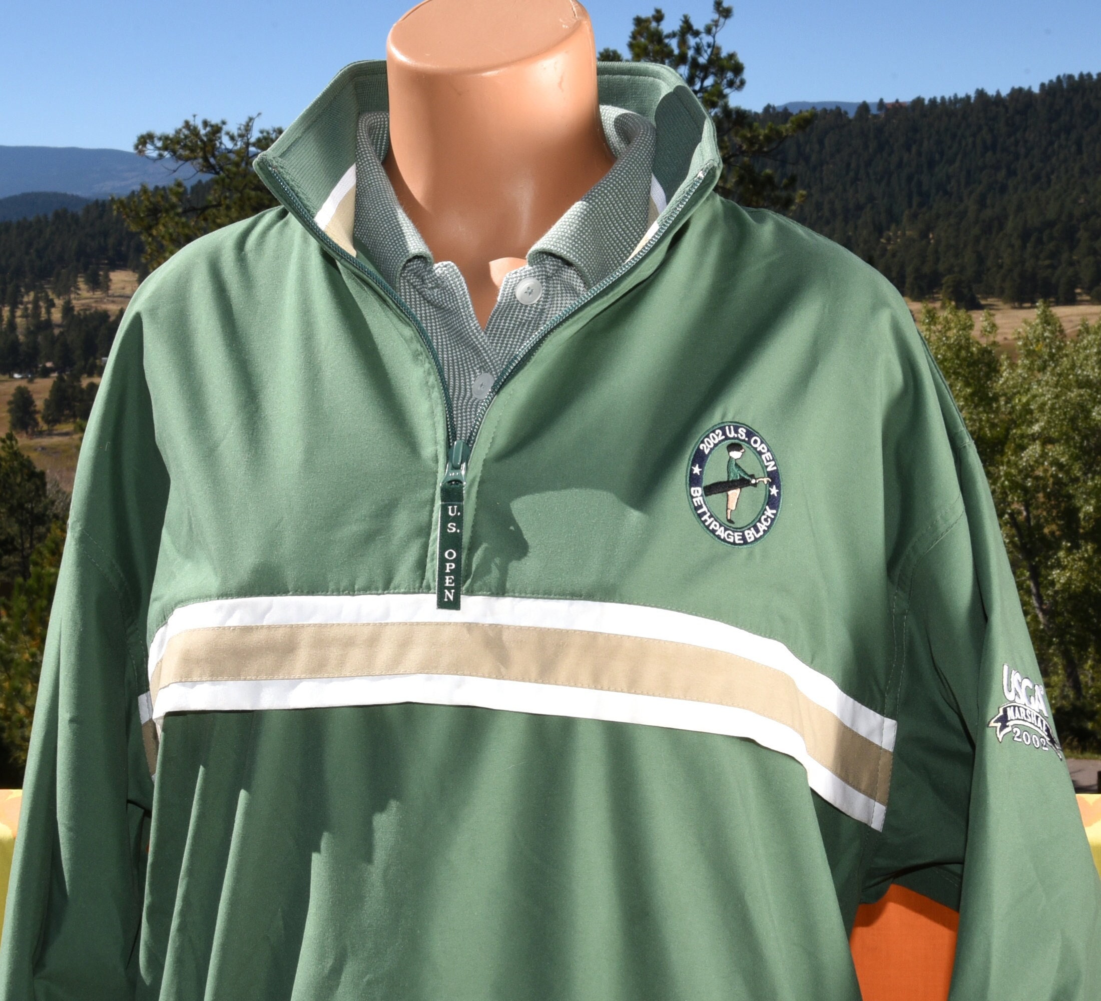 Vintage Golf Jacket 2002 US OPEN Bethpage Women XL Ashworth Usga