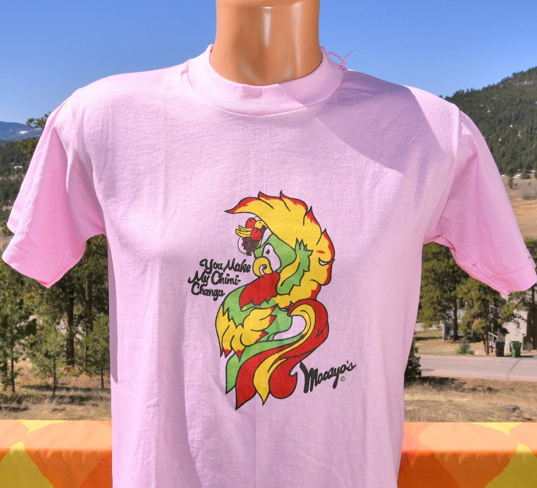 Vintage 80s T-shirt CHIMICHANGA Macayo's Mexican Restaurant Tee Medium ...