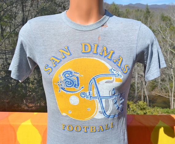 Vintage 80s T-shirt SAN DIMAS High School Football Small Bill