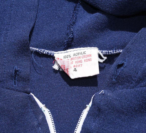 vintage 70s kids jacket izod LACOSTE sweatshirt h… - image 5