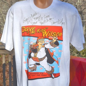 vintage 90s t-shirt ELVIS presley impersonator dave king wilson rock tee XL Large