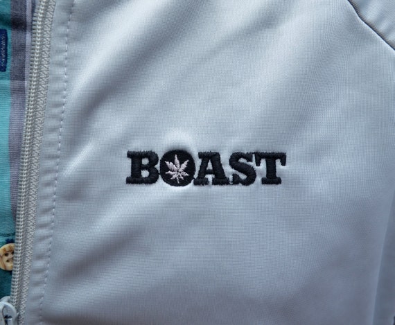 vintage 70s BOAST track jacket tennis gray pot le… - image 4