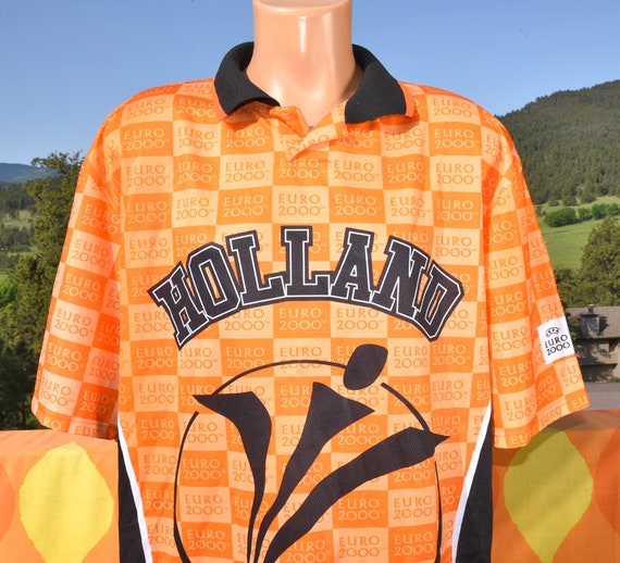 vintage 90s euro 2000 soccer football jersey HOLL… - image 1