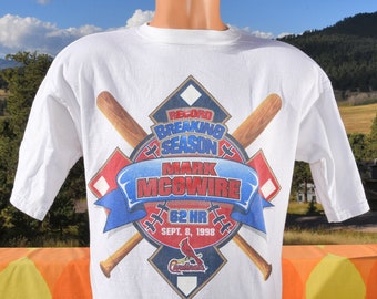 vintage 90s t-shirt mark MCGWIRE mlb baseball cardinals tee Large starter 1998