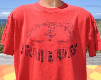 vintage 80s t-shirt BRAINWAVES psychedelic art music tee Large XL 90s fotl