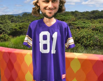 Vintage 80s Football Jersey Nfl Rawlings Purple Gold XL Large 81