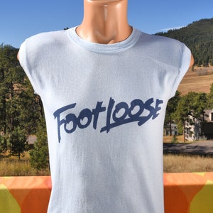 vintage 80s tank top FOOTLOOSE foot loose dance tee shirt Small Medium
