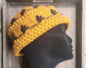 Pumpkin orange hat, marijuana leaf hat, Halloween beanie, Halloween gift hat, orange crochet, hand crocheted hat, crochet gift for men