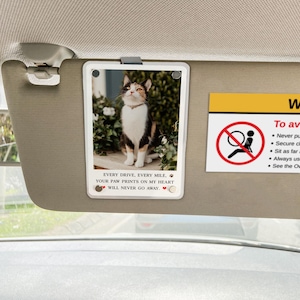 Haustier Gedenkfoto Auto Visierclip, Acrylfoto Auto Visierclip, Sympathiegeschenk für Katzen, Verlust von Katzengeschenk, Erinnerungsgeschenk für den Verlust von Katzen
