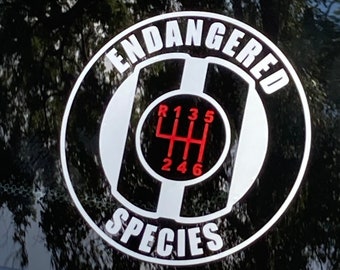 Endangered Species 6-Gang Schaltknauf Vinyl-Aufkleber für JCW MINI