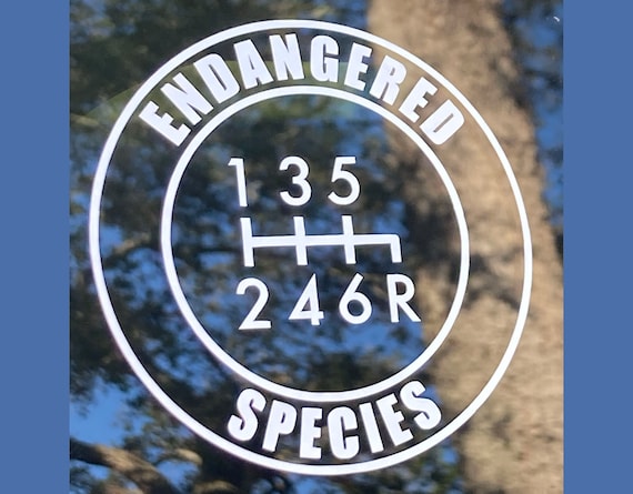 6-Speed Endangered Species Vinyl Sticker - Subaru, others 6-speed shift knob - choose from 20+ available colors!