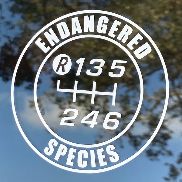 6-Speed Endangered Species Vinyl Sticker - Toyota, others 6-speed shift knob - choose from 20+ available colors!