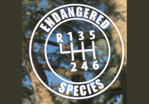 6-Speed Endangered Species Vinyl Sticker - Volkswagen VW, others 6-speed shift knob - choose from 20+ available colors!