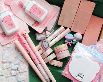 PAPELERÍA KAWAII MISTERIOSA / Cajas de regalo para buzones / Papelería bonita / Lucky Dip / Útiles escolares / Amantes de la papelería / Sanrio / Regalos