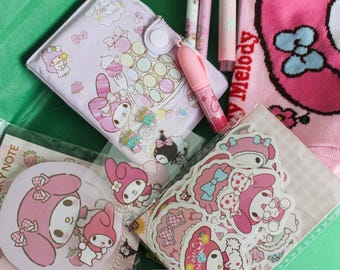CAJA TEMÁTICA DE PERSONAJE DE SANRIO MY MELODY / REGALOS DE BUZÓN DE CORREO / PAPELERÍA LINDA / DIP DE LA SUERTE / ÚTILES ESCOLARES / AMANTES DE LA PAPELERÍA / REGALOS