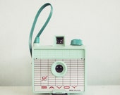Mint vintage savoy camera photo, still life photograph, retro art, mint decor, camera photography - The Savoy